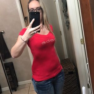 Bebe red graphic tee